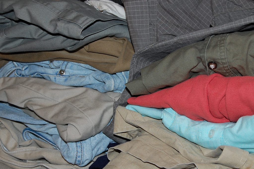 Things you don't need in your Airstream: piles of old, ugly clothes